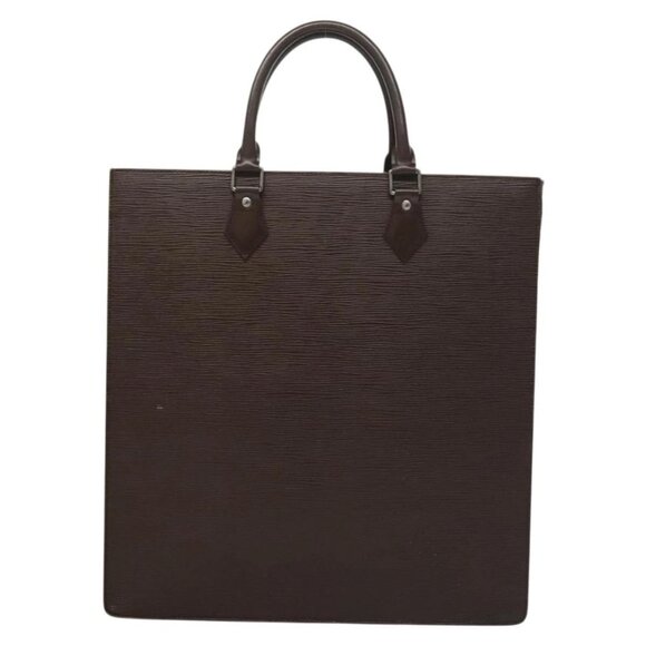 LOUIS VUITTON Epi Sac Plat Hand Bag Mocha LV Auth - Picture 2 of 16